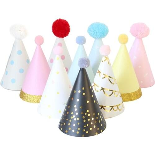 Happy Party Colorful Hats Dot Baby Girl Hat For Adult Children Baby Shower wedding birthday Halloween