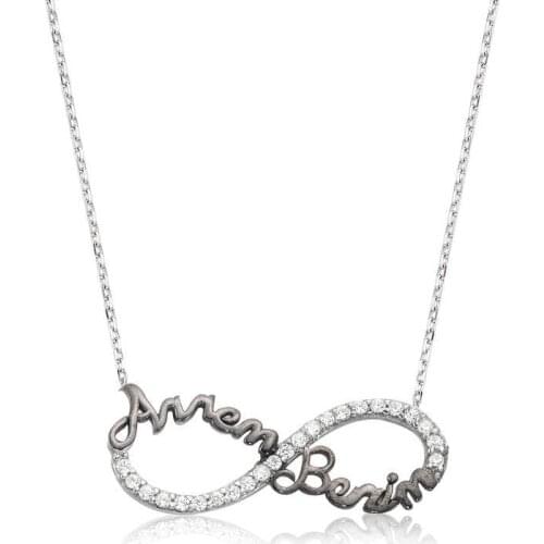 Silverlina Silver Infinity Mom My Lady Necklace