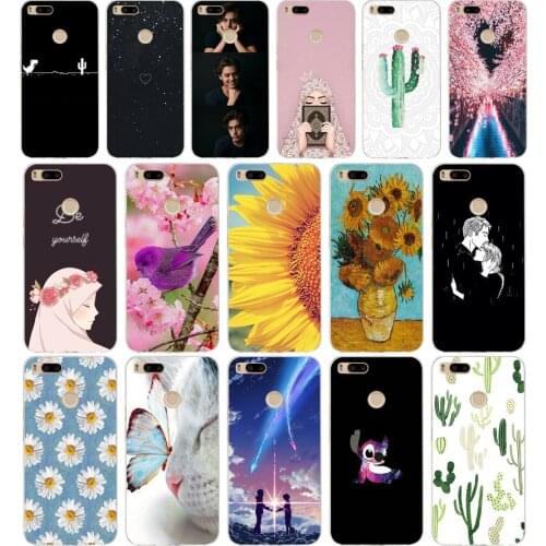 J silicone Cover For Xiaomi MI A1 Case Full Protection Soft tpu Back Cover Phone Cases For Xiomi MI A1 bumper Coque