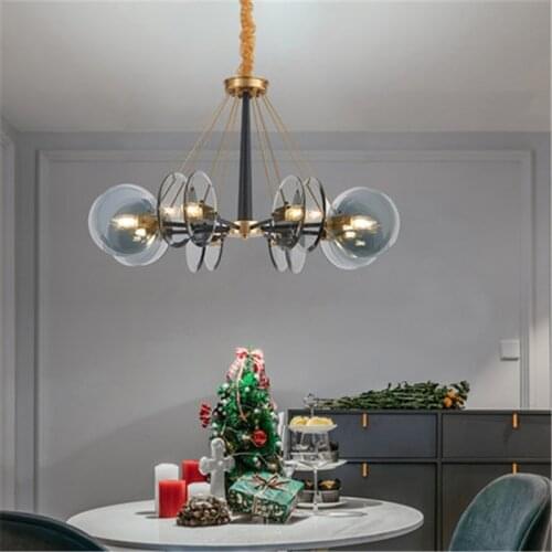 Modern iron copper christmas balls creative pendant lights lustres nordic decoration home avizeler lamparas de techo