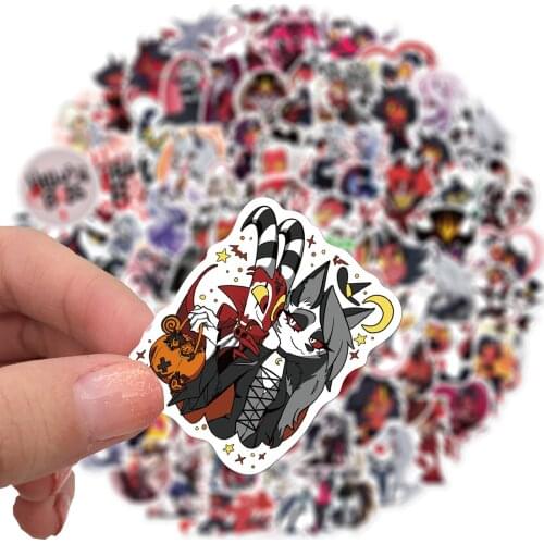 10/50/100Pcs Helluva Boss Pack Stickers Anime Kids Animal Decals Laptop Suitcase Skateboard Guitar Phone Cartoon Stickers Decal