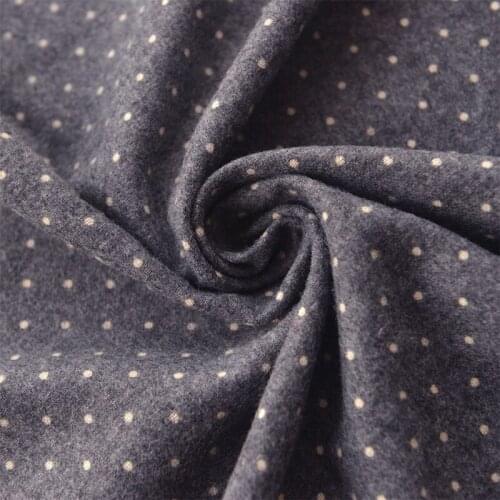 Dark gray wavelet dot thin velvet polyester fabric Cloak jacket short skirt large dress scarf fabric