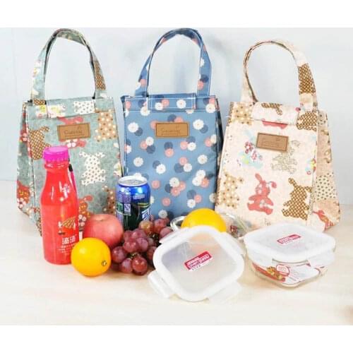 Camping Outdoor Handbag Cooler Lunchbox Bag Portable Thermal Insulated Lunch Bag Lady Carry Picinic Food Tote