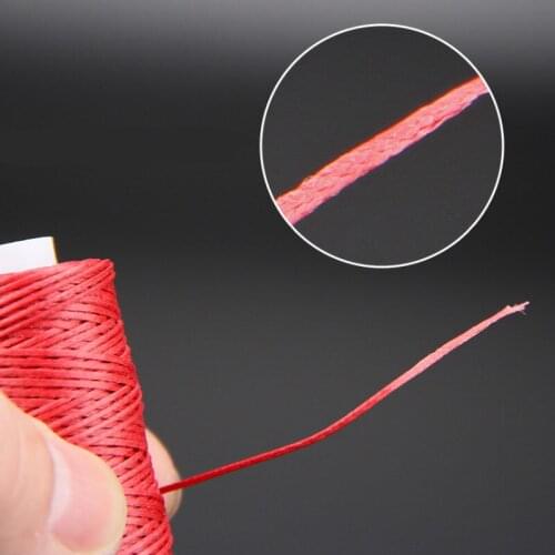 50M 150D Thickness Waxed Thread for Leather Waxed Cord for Diy Handicraft Tool Hand Stitching Thread Flat Waxed Sewing Line