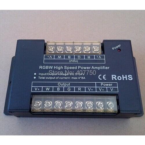 High speed current power amplifier 4channels output RGBW DC5V/24V used for connecting and controling more rgbw led light