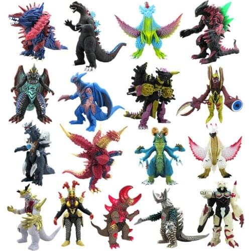 Japan Anime Kaiju Monsters Fight Ultraman Soft Glue Monster Joints Movable Altman Children Toys Gojira Action Figure