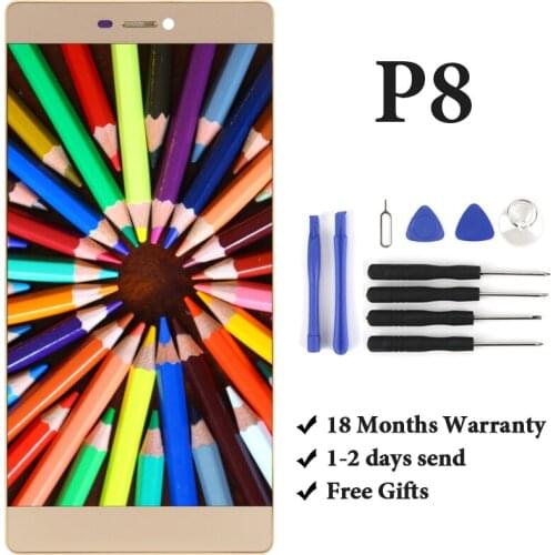 For Huawei P8 LCD Display Touch Screen Digitizer Assembly GRA-UL00 GRA-TL00 GRA-CL00 LCD With Frame Replacement no dead pixel
