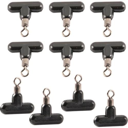 10pcs Fishing High Strength Sinker Slider Strong Sinkers Weights Slide Snaps Kit for Braid Line, Freshwater & Saltwater