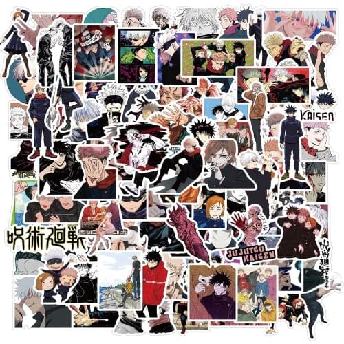100PCS Jujutsu Kaisen Stickers Waterproof For Children Anime Sticker Decal To DIY Laptop Suitcase Bike Skateboard PS4 Guitar