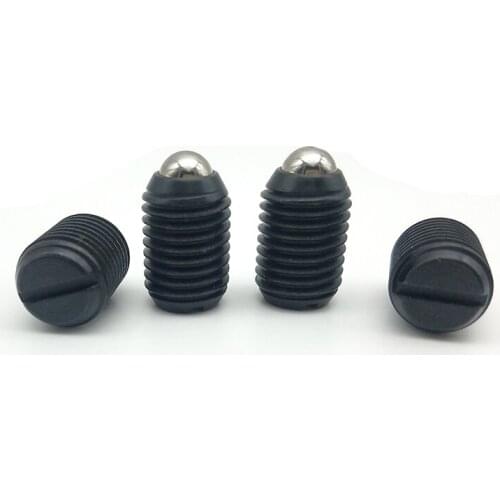 2pcs M16 Slotted bead positioning screws one word ball head spring plunger screw black color bolt 24mm-40mm length