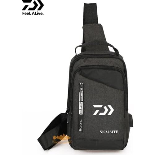 2021 Daiwa Fishing Backpack Waterproof Fishing Lures Reel Bag Straps Fish Tackle Bag Fishing Chest Pack Multi-pocket Tackle Bag