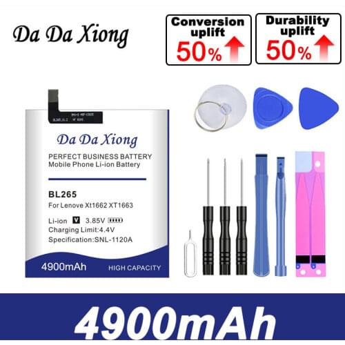 4900mAh 0 cycles battery BL265 for Lenovo XT1662 Battery For MOTO M XT1662 XT1663 Phone battery