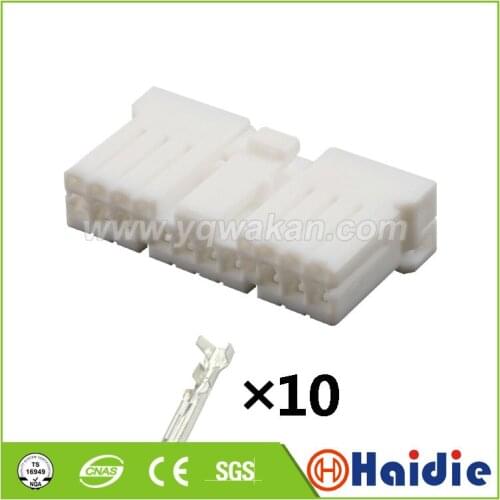 Free shipping 2sets 10pin auto housing plug plastic wire cable harness unsealed connector 174464-1