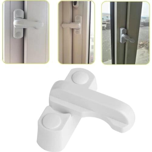 Child Safe Security Window Door Sash Lock Safety Lever Handle Sweep Latch Plastic+Stainless Steel+Zinc
