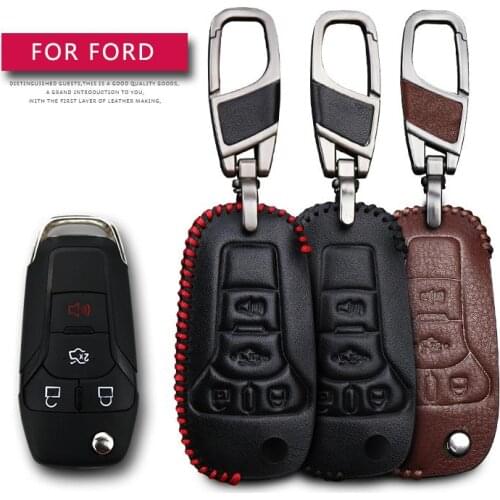 Flip Folding Car Key Case Cover Shell For Ford Focus Fiesta Fusion F150 F-150 Mustang Explorer Holder Auto Car Styling Keyring