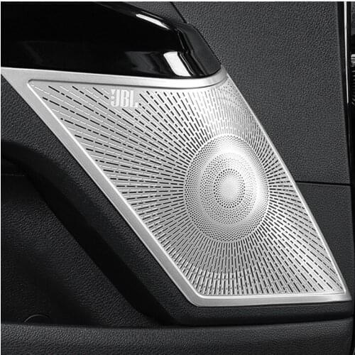 For KIA Optima K5 2020 2021 Steel Car Door Audio Shelf Chrome Speakers Cover Trim Bezel SubWoofer Frame Garnish Accessories