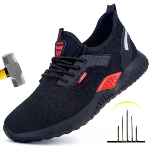 Breathable Work Shoes For Men Women Safety Shoes Men Anti-Smash Anti-Puncture Indestructible Shoes Protective Steel Toe Shoes