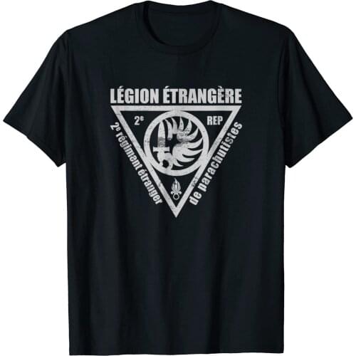 French Foreign Legion Paratrooper Men T shirt 2 Rep Short Casual COTTON O-Neck tshirts