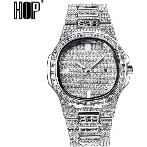 Hip Hop Iced Out Mens Watches Luxury Date Quartz Baguette Wrist Watches With Micropave CZ For Women Men Jewelry