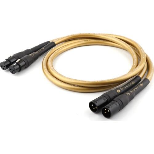 HIFI Hexlink Golden 5-C XLR Male to Female Interconnect Cable Balance Signal Wire