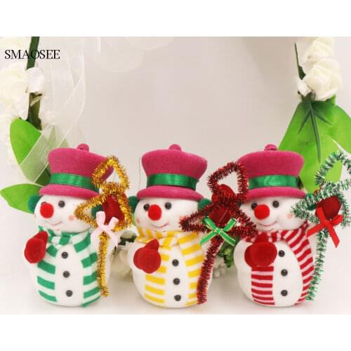 3PCS/Lot Snowman Dolls Christmas Supplies Pendants Toys Festive Party Ornament 2020 Christmas Decorations For Home Navidad Gift