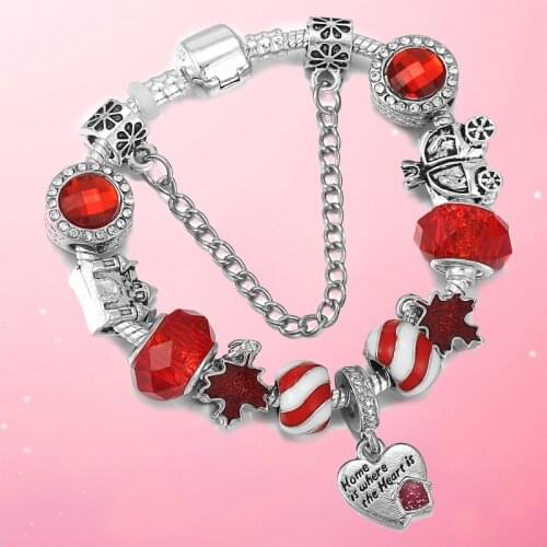 Christmas Hot Selling Crystal Pendant DIY Beaded Bracelet Cross-border Source Original Handmade Crystal Womens Bracelet