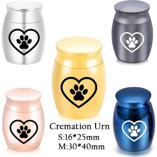 Small Keepsake Funeral Cremation Urns for Pet Dogs Cats, in Loving Memory Gone but Not Forgotten You Left Paw Prints on My Heart