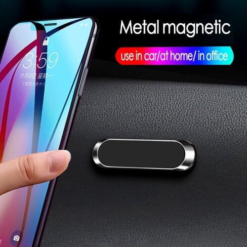 Multi-function Metal Magnetic Car Phone Stand Holder Dashboard Mini Strip Shape Stand Mobile Phone Magnet Non-slip Car Mount