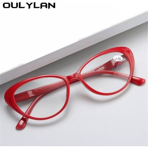 Oulylan Fashion Reading Glasses Women 2021Cat Eye Presbyopic Eyewear Diopter +1.0 1.5 2.0 2.5 3.0 3.5 4.0 Hyperopia Eyeglasses
