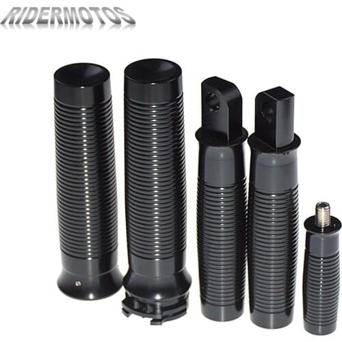 Motorcycle Black 1'' 25mm Handlebar Hand Grips Footrest Footpeg Shifter Peg For Harley Touring Dyna Softail Sportster XL Custom