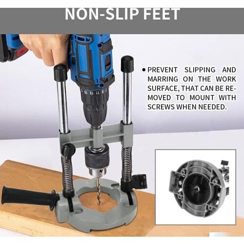 Precision 45-90° Angle Drill Guide Attachment with Chuck Drill Holder Stand Drilling Guide 150mm Stoke for Electric Drill