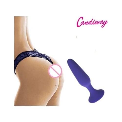 Candiway Soft Silicone Waterproof Bullet Anal Plug G spot Stimulation Adult Masturbation Sex Toys For Women Men