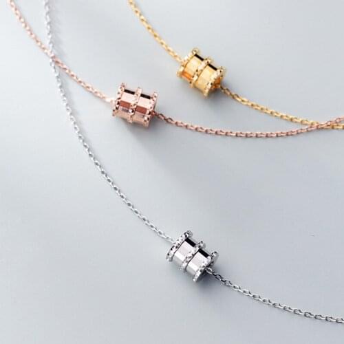 Newest 925 Sterling Silver Rhinestone Pendant Necklaces For Women Jewelry