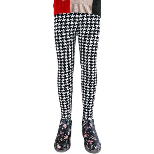 Autumn Winter Kids Warm Pants Girls Fleece Leggings Children Slim Thick Velvet Elastic Waist Trousers Girls Cartoon Pants 2 4 6Y