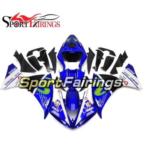 Full ABS Plastic Injection Sportbike Cowlings for Yamaha YZF1000 R1 2009 2010 2011 09 10 11 Blue White Motorcycle Carenes Covers