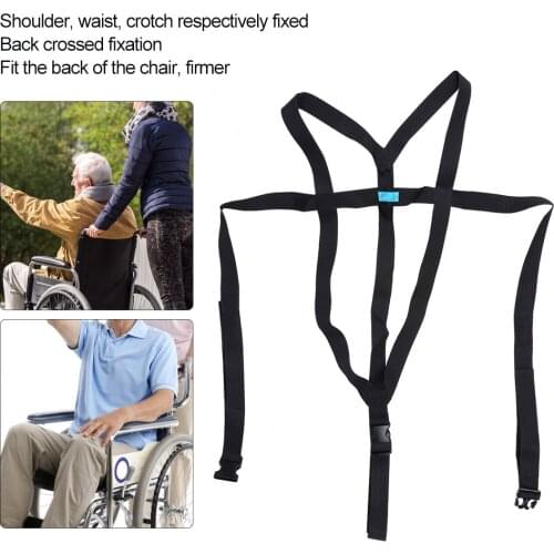 Simple Safety Medical Wheelchair Seat Belt Restraint Chest Cross Harness Chair Strap For Paralysis Elderly Patients Cares Adjust