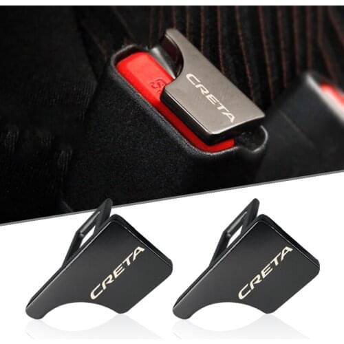 Car seat belt buckle protective cover Pure metal Brown dust-proof For Hyundai CRETA accessories