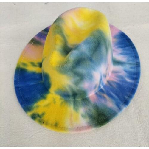 Fedora hat women Wide Brim Gradient color designed panama vintage artificial jazz cap Black Derby panama caps women winter hats