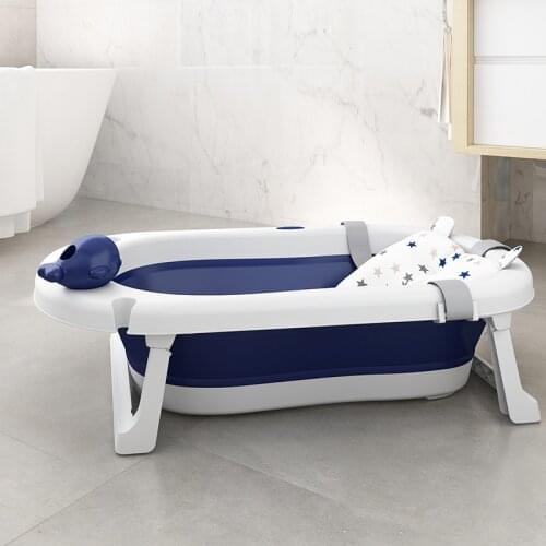 Newborn Baby Bathtub Bathtub Baby Foldable Toddler Sitting and Lying Large Size Bath Bucket Kids Home Childrens Supplies