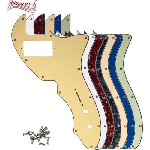 Pleroo Guitar Parts For 12 hole screws US Tele 69 Thinline Guitar Pickguard with PAF Humbucker Scratch Plate