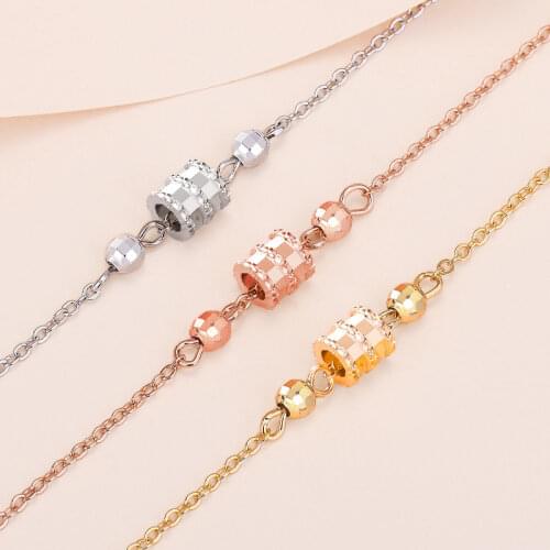 Korean 2021 New Style Rose Gold Color Small Quite Waist Hand Chain Female Unique Vogue Charm Bracelets For Women Jewelry Gift