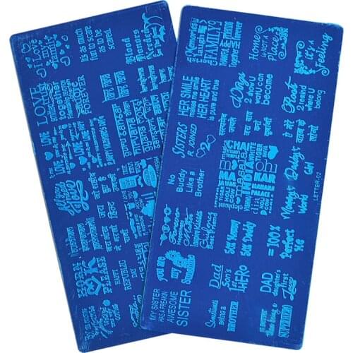 1pc New letter01/letter02 Nail Stamping Plate Letter Pattern Nail Art Stamp Stamping Template Image Plate Polish Stencils 6*12cm