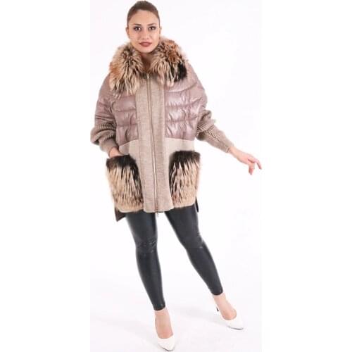 100% genuine fox arm and mobile accessory, 100% natural alpaca coat genuine fox, special models, turkey production