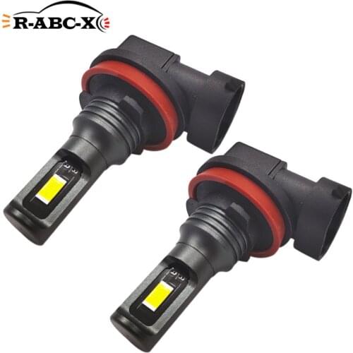 2X COB H8 H11 Fog Lamp For Car Accessories 10V-30V 12V 24V Day Time Running Light 6000K White Headlight Vehicle Driving Led Bulb