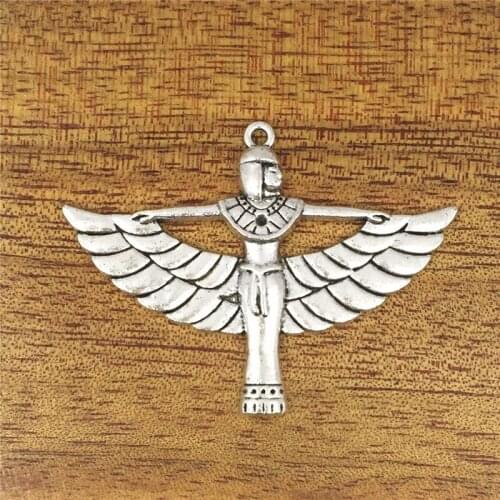 2pcs Pendant Egyptian Queen 56*41mm Antique Tibetan Silver Pendant Accessories DIY Vintage Necklace Accessories