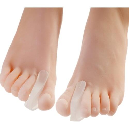 2Pcs Silicone Foot Finger Toe Separator Adjuster Hallux Valgus Pedicure Corrector Feet Care Bunion Bone Thumb Valgus Protector
