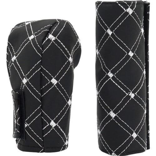 2 in 1 set of car artificial leather shift knob cover handbrake cover cover for Buick Regal Lacrosse Excelle GT/XT/GL8/ENCORE/En