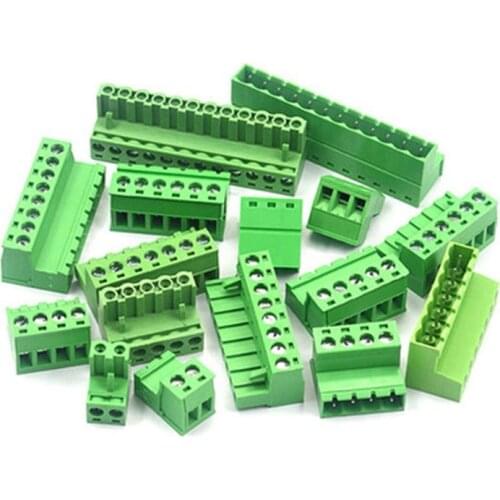 2EDG5.08 2/3/4/5/6/7/8/9/10/12Pin Right Angle Line Terminal Plug Type 300V 15A 5.08mm Pitch Connector Pcb Screw Terminal Block