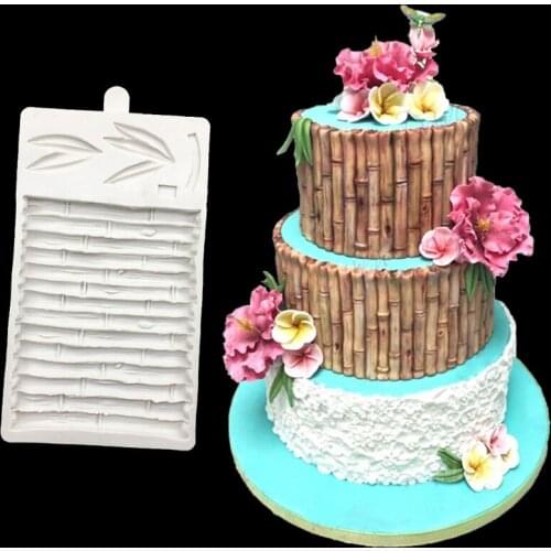 3D Silicone Bamboo Shapes Fondant Cake Chocolate Candy Jello Silicone Decorating Mould Tools