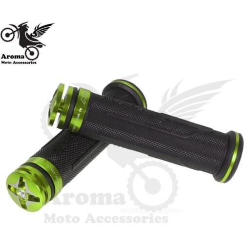 7/8" 22 mm Motorcycle Grips CNC Aluminum Motorbike Handlebar Hand Grip Rubber Gel Dirt Bike Accessories For Yamaha Honda Suzuki